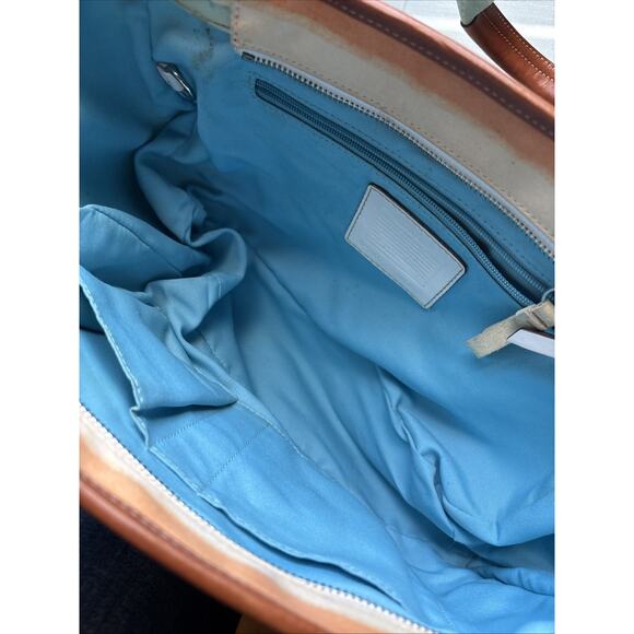 Coach Y2K Water Color Hampton tote canvas hand shoulder Bag Purse 10067 - Picture 8 of 16